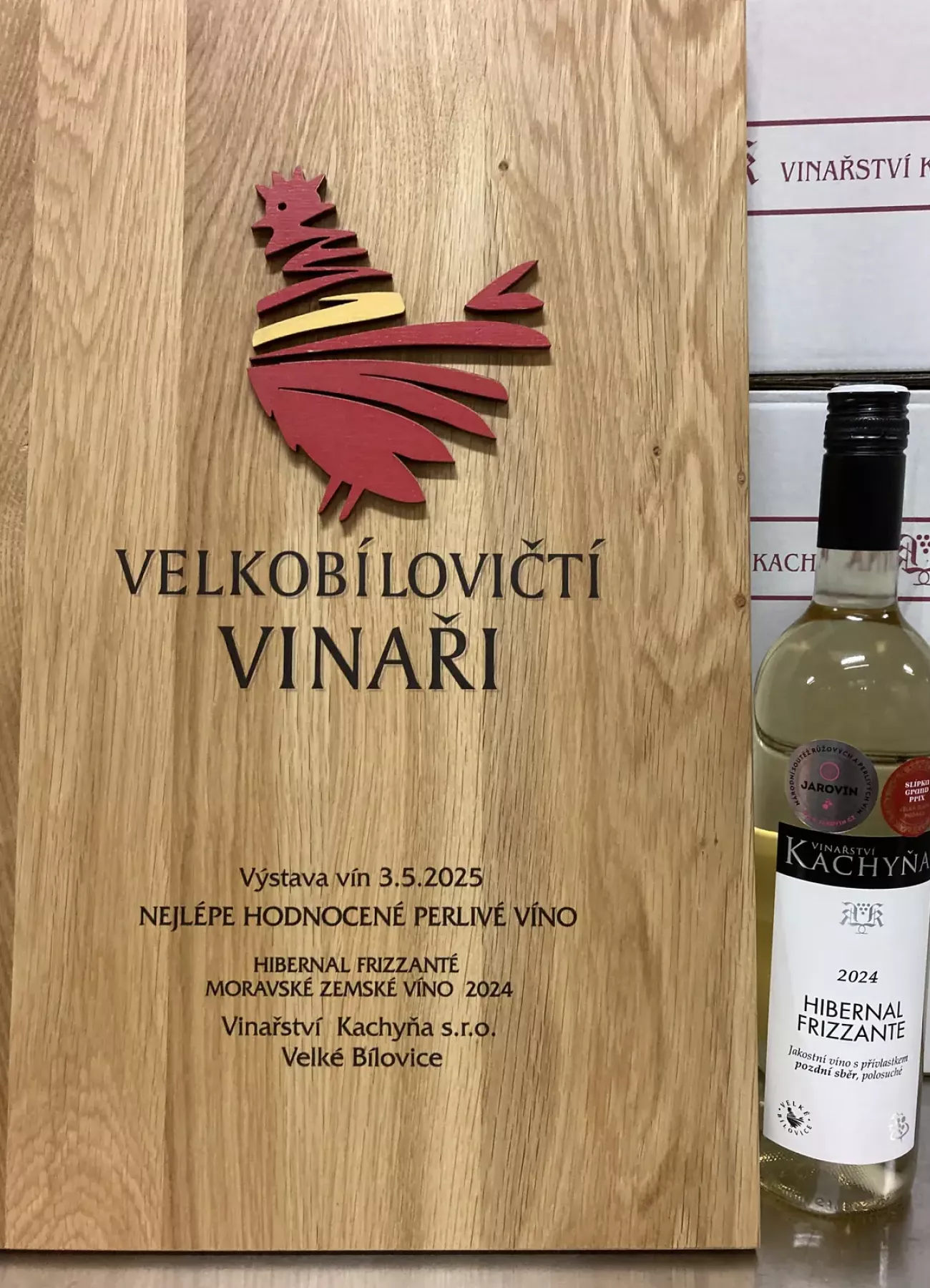 Ocenění Velkobílovičtí vinaři pro Hibernal Frizzante 2024