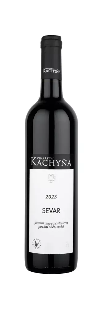 Láhev červeného vína Sevar Vinařství Kachyňa
