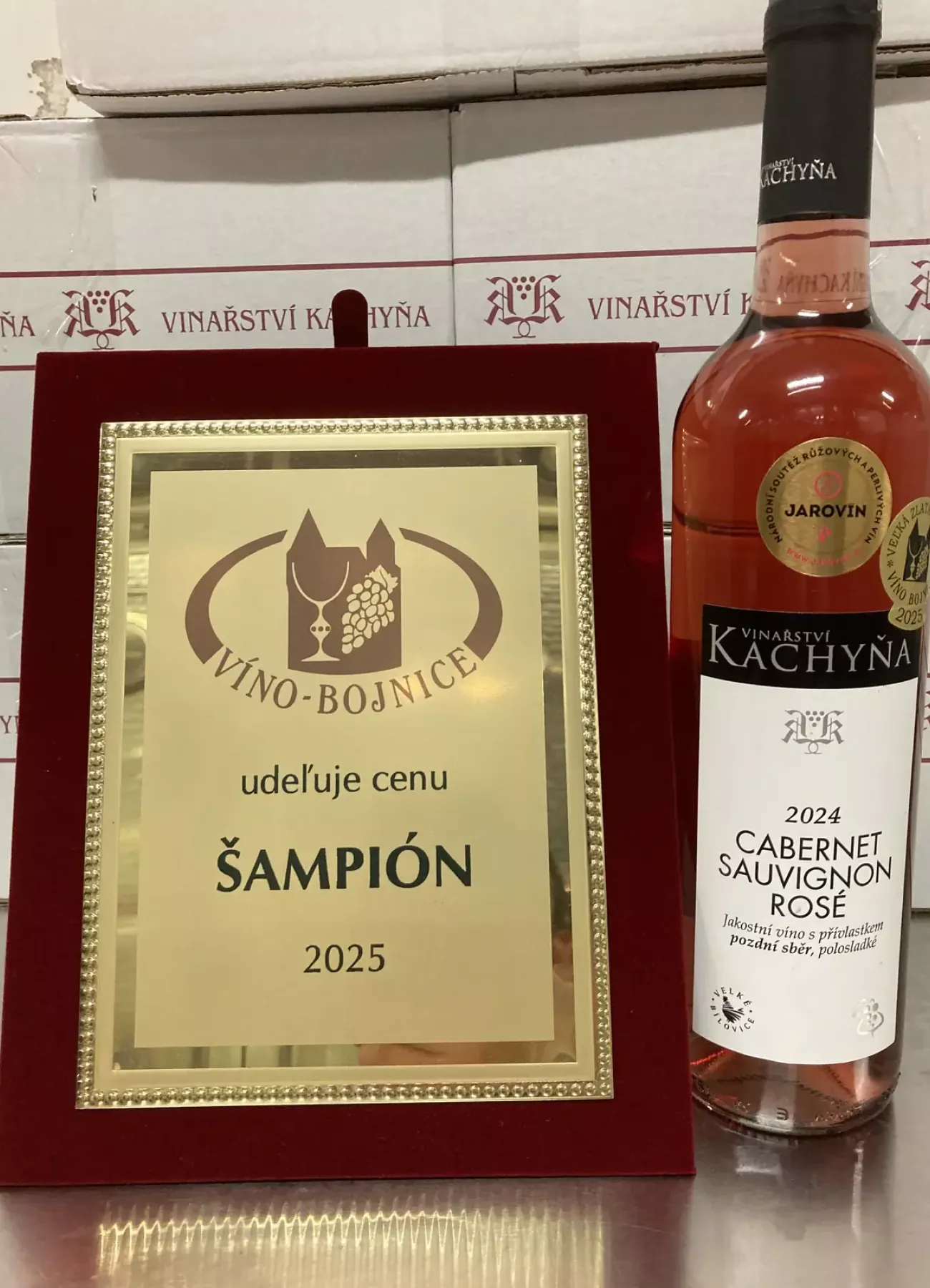 Cena Šampión Víno Bojnice 2025 a Cabernet Sauvignon rosé 2024